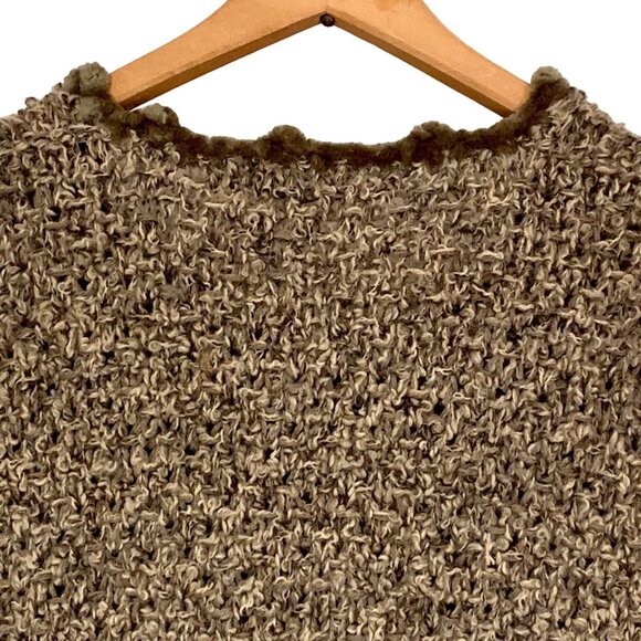 Bespoke Italian Gray Cardigan Sweater Boiled Wool Shirley Carraciolo Size Small - Picture 6 of 9